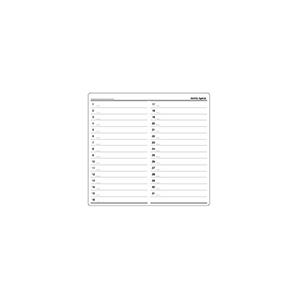 差込手帳リフィル / グロワール コンパクト フリー月間リスト式 36ページ