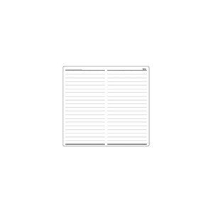 差込手帳リフィル / グロワール コンパクト 徳用横罫ノート6mm罫 72ページ