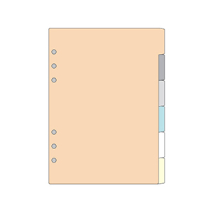 NB-R-DAR506 A5 カラーインデックス(6区分)   
