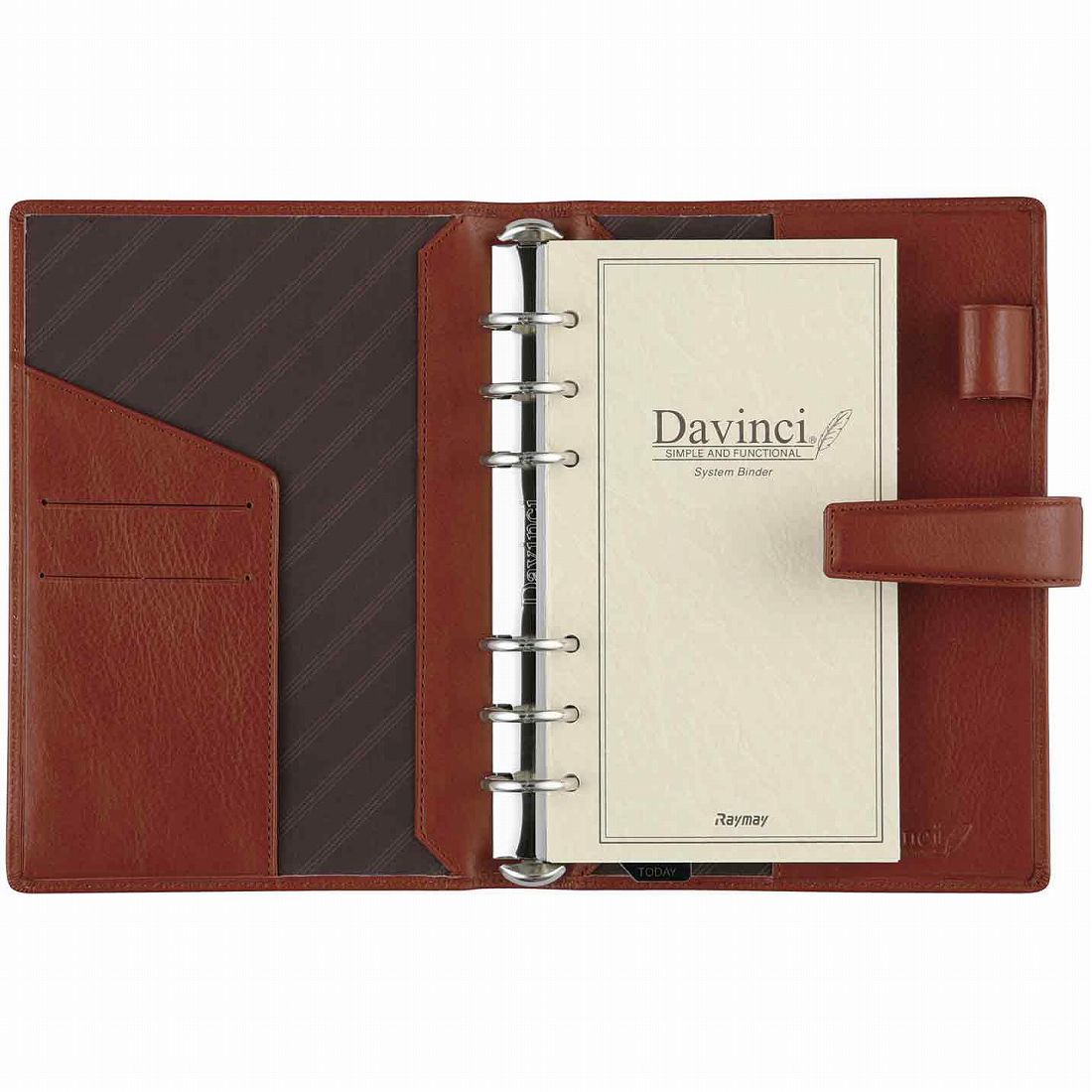 システム手帳/ダ・ヴィンチ / スーパーロイスレザー バイブル 24mm ブラウン
