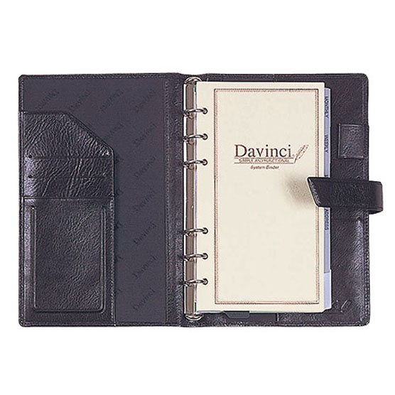 システム手帳/ダ・ヴィンチ / スーパーロイスレザー バイブル 15mm ネイビー