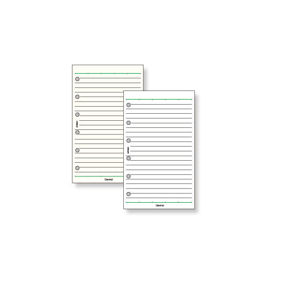システム手帳リフィル/ダ・ヴィンチ / ポケット 徳用ノート 5mm罫 クリーム(100枚)