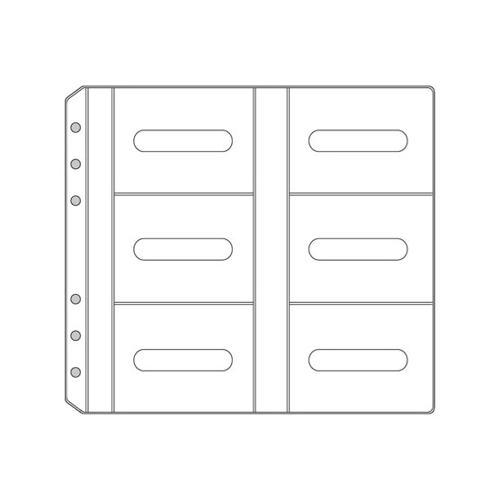 システム手帳リフィル/ダ・ヴィンチ / バイブル カードホルダー（12枚収納）(1枚二つ折)