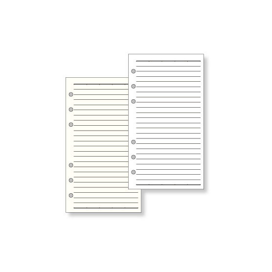 システム手帳リフィル/ダ・ヴィンチ / バイブル 徳用ノート クリーム 6.5mm罫(100枚)