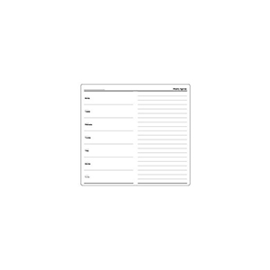 差込手帳リフィル / グロワール コンパクト フリー週間片面１週間 36ページ