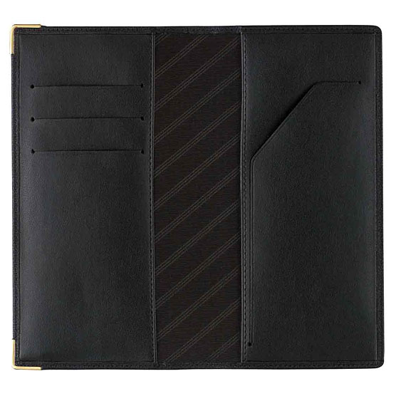 差込手帳 / グロワール スタンダード 牛皮(ナパ)+合皮 ブラック