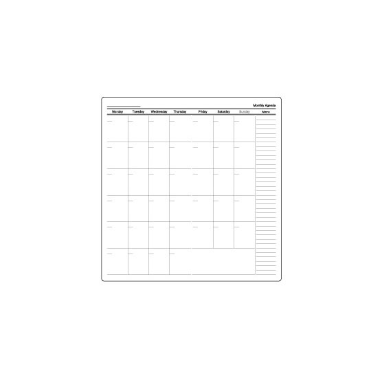 差込手帳リフィル / グロワール スタンダード フリー月間ブロック式 36ページ