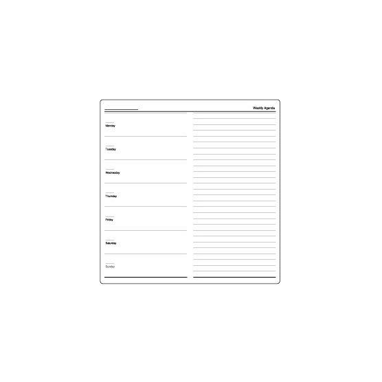 差込手帳リフィル / グロワール スタンダード フリー週間片面１週間 36ページ