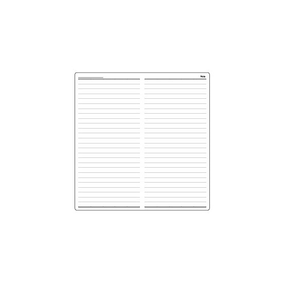 差込手帳リフィル / グロワール スタンダード 横罫ノート6mm 36ページ