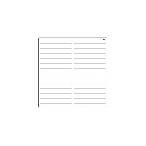 差込手帳リフィル / グロワール スタンダード 徳用横罫ノート6mm 72ページ