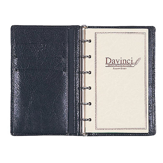 システム手帳/ダ・ヴィンチ / スーパーロイスレザー ポケットスリム 8mm ワイン
