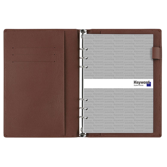 システム手帳 / キーワード A5スリム 15mm ブラウン