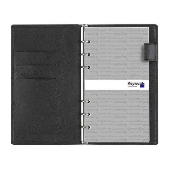 システム手帳 / キーワード バイブルスリム 8mm ブラック