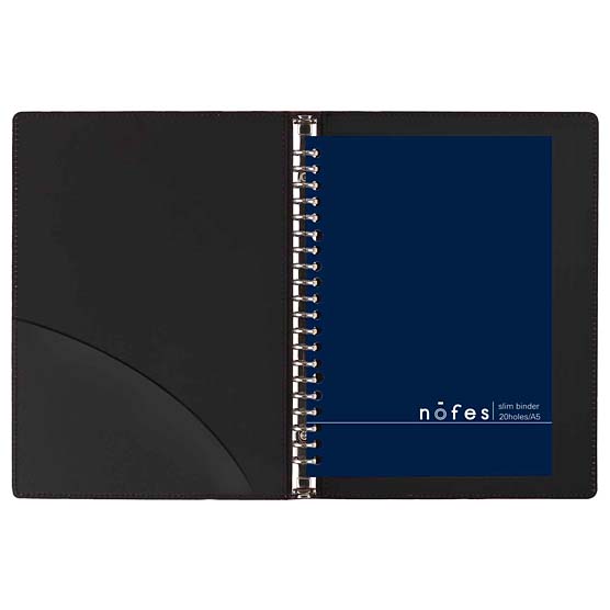 バインダー / nofes A5 20穴 パールブラック