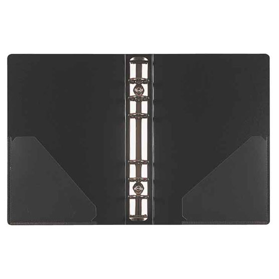 システム手帳/保管用バインダー / バイブル リフィルファイル 20mm ブラック 2冊組
