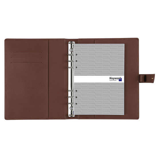システム手帳 / キーワード A5 22mm ブラウン