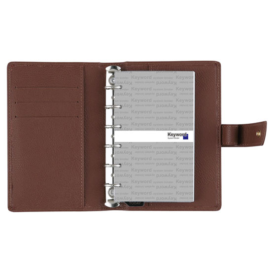 システム手帳 / キーワード ポケット 15mm ブラウン